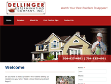Tablet Screenshot of dellingerexterminating.com